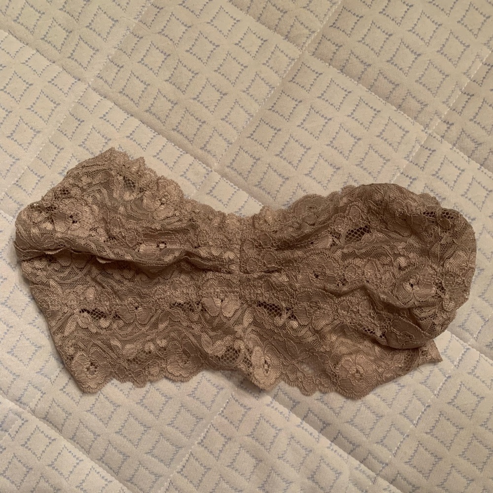 Flawless Lace Taupe Bandeau WITH TAGS! Size Small